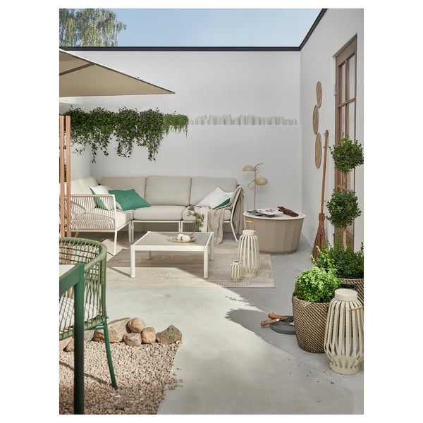 IKEA SEGERÖN Coffee Table Outdoor White/beige 28 3/4x28 3/4 "