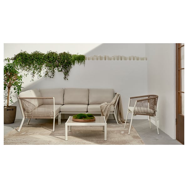 IKEA SEGERÖN Coffee Table Outdoor White/beige 28 3/4x28 3/4 "
