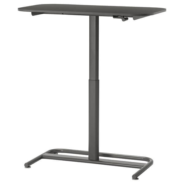 IKEA SEGRARE Desk Sit/stand Dark Gray 43 1/4x23 5/8 "
