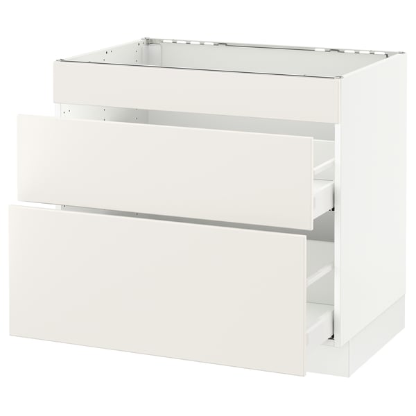 IKEA SEKTION Base cab f/cooktop with 2 drawers white Maximera/Veddinge white 36x24x30 "