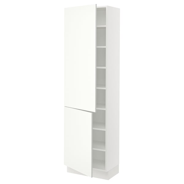 IKEA SEKTION High cabinet with shelves/2 doors white/Vallstena white 24x15x80 "