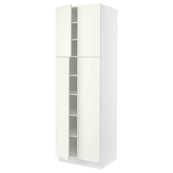 IKEA SEKTION High cabinet with shelves/4 doors white/Vallstena white 30x24x90 "