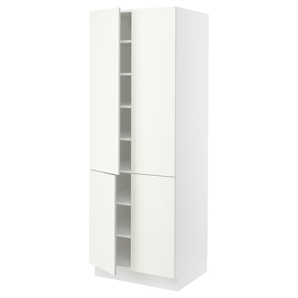 IKEA SEKTION High cabinet with shelves/4 doors white/Vallstena white 30x24x80 "