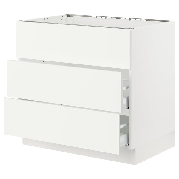 IKEA SEKTION / MAXIMERA Base cab f cktp/int extractor w drw white/Vallstena white 36x24x30 "