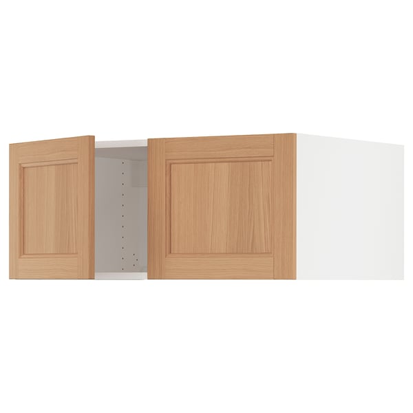 IKEA SEKTION Top cab f fridge/freezer w 2 doors white/Vedhamn oak 36x24x15 "