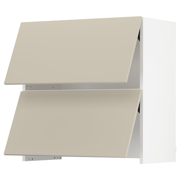 IKEA SEKTION Wall cab w built-in range hood white/Havstorp beige 30x15x30 "