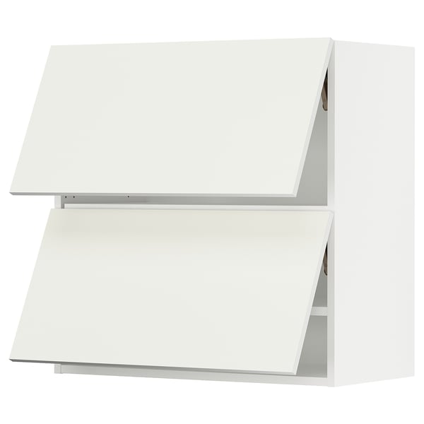 IKEA SEKTION Wall cabinet horizontal w 2 doors white/Vallstena white 30x15x30 "