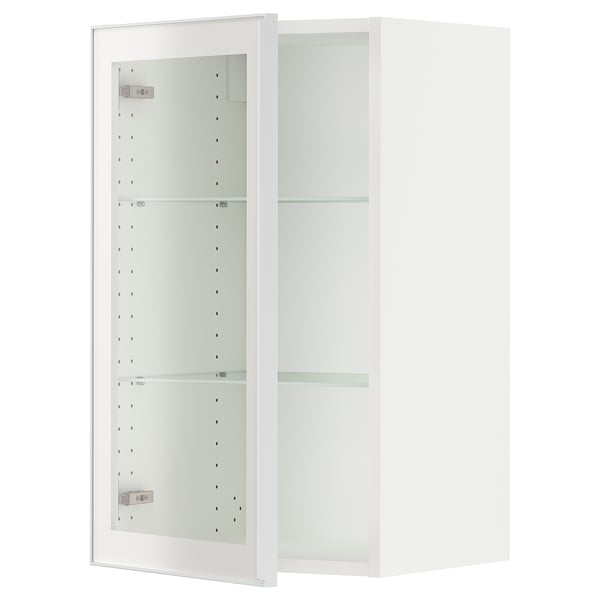 IKEA SEKTION Wall cabinet with glass door white/Hejsta white clear glass 18x15x30 "