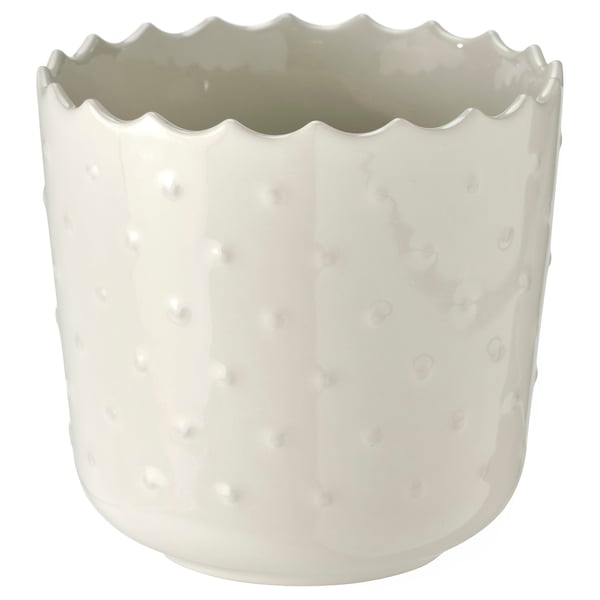 IKEA SESAMFRÖN Plant pot indoor/outdoor off-white 3 ½ "