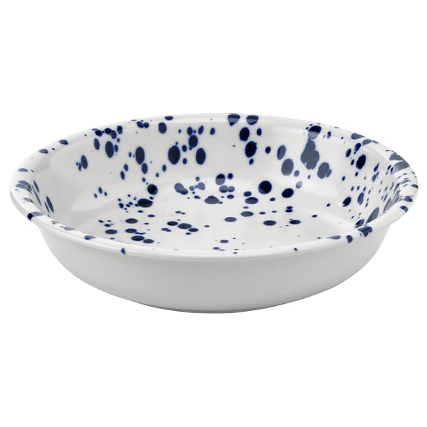 IKEA SILVERSIDA Deep plate/bowl patterned/blue 7 ½ "
