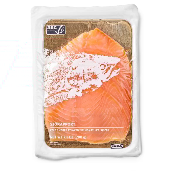 IKEA SJÖRAPPORT Cold smoked salmon ASC certified frozen 7 oz