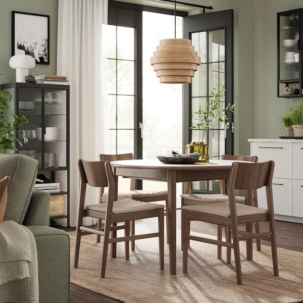 IKEA SKANSNÄS Extendable Table Brown Beech/veneer 45 1/4/66 7/8 "