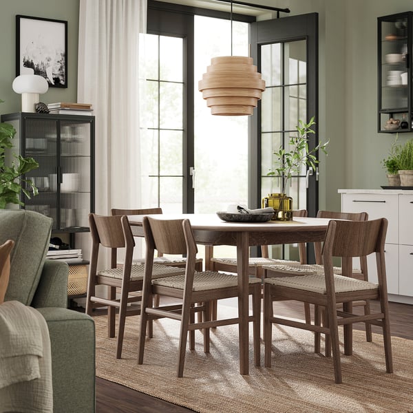 IKEA SKANSNÄS Extendable Table Brown Beech/veneer 45 1/4/66 7/8 "
