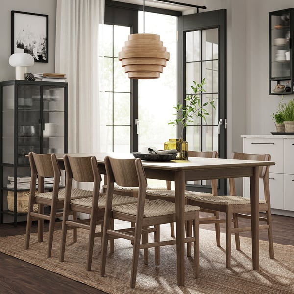 IKEA SKANSNÄS Extendable Table Brown Beech/veneer 59/80 3/4x35 3/8 "
