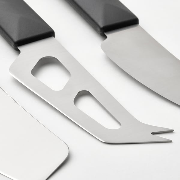IKEA SKÄRLÅNGA Cheese Knife Set Of 3 Stainless Steel/black