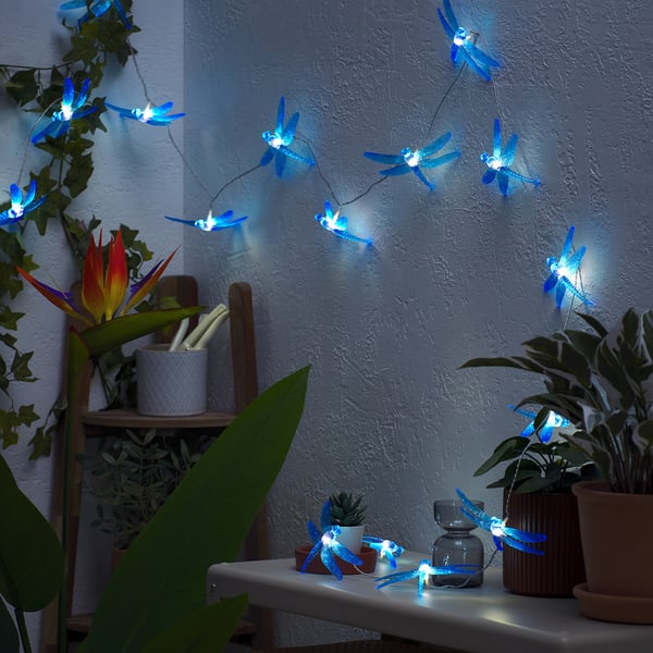 IKEA SKINA LED String Light W/16lights Outdoor Dragonfly
