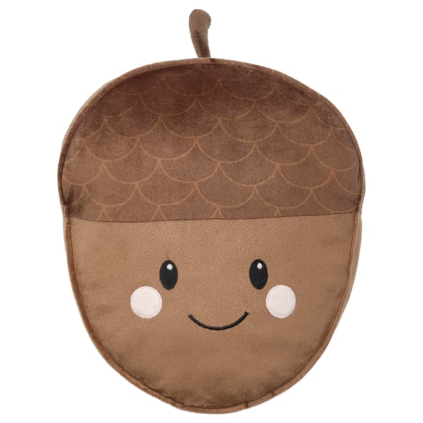 IKEA SKOGSDUVA Cushion with pocket acorn shaped/brown 12 ½x14 ½ "