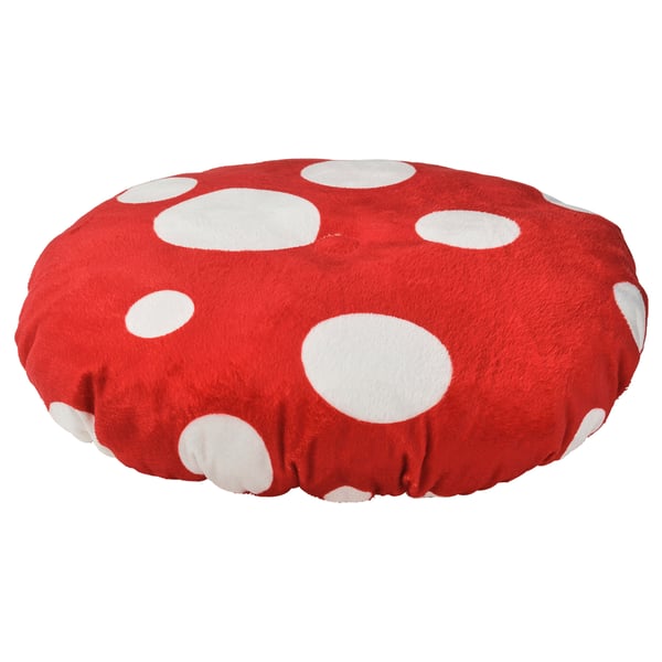 IKEA SKOGSDUVA Stool Cover Toadstool Shaped/red White
