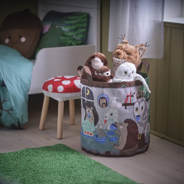 IKEA SKOGSDUVA Storage Bag Forest Animal Pattern/multicolor