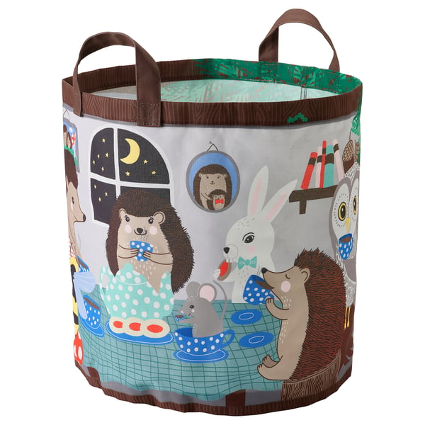 IKEA SKOGSDUVA Storage bag forest animal pattern/multicolor