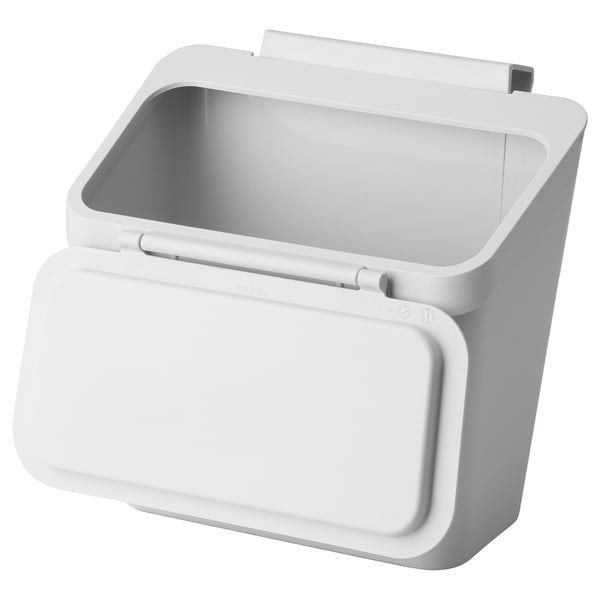 IKEA SKOLÄST Trash Can For Cabinet With Door Light Gray