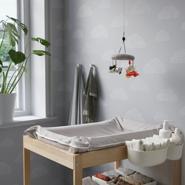 IKEA SKÖTSAM Cover For Changing Pad Gray 32 5/8x21 5/8 "