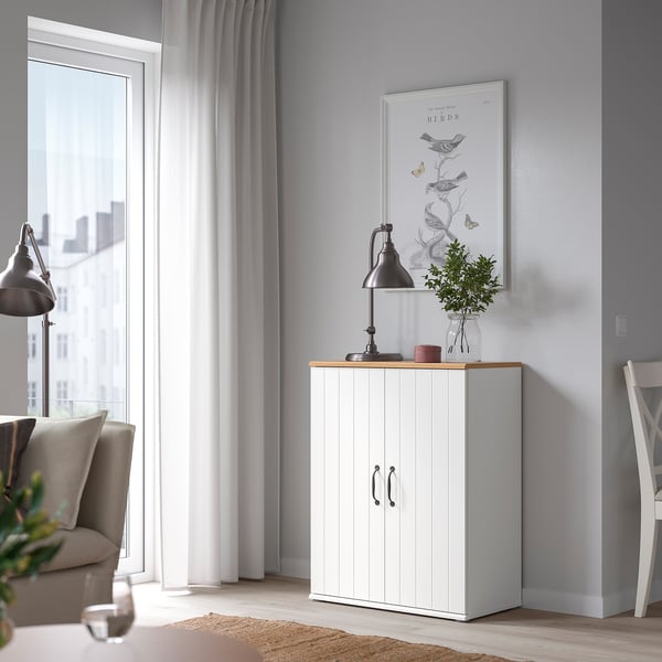 IKEA SKRUVBY Cabinet With Doors White 27 1/2x35 3/8 "