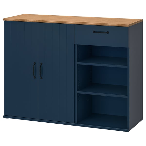 IKEA SKRUVBY Sideboard black-blue 47 1/4x14 3/4x35 3/8 "