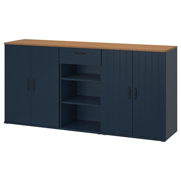 IKEA SKRUVBY Storage combination black-blue 74 3/4x35 3/8 "