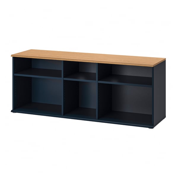 IKEA SKRUVBY TV unit black-blue 61 3/8x14 3/4x23 5/8 "