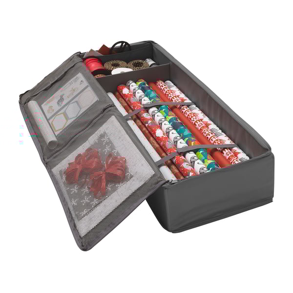 IKEA SKUBB Storage Case For Wrapping Paper Dark Gray 35x12x6 "