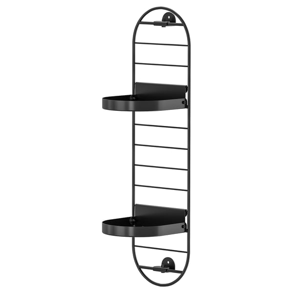 IKEA SKUGGRÖNA Wall-mounted plant stand black 21 ¼ "