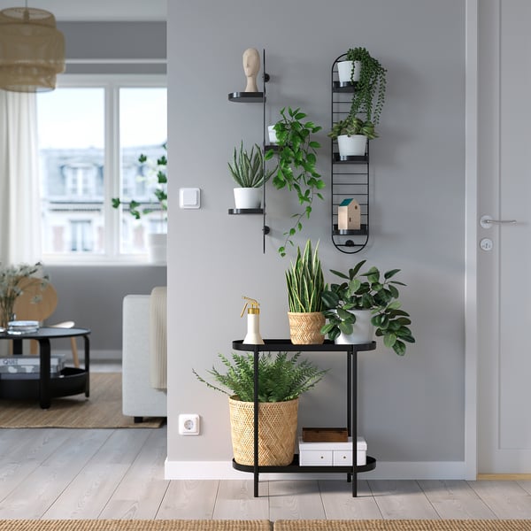 IKEA SKUGGRÖNA Wall-mounted Plant Stand Black 30 ¾ "