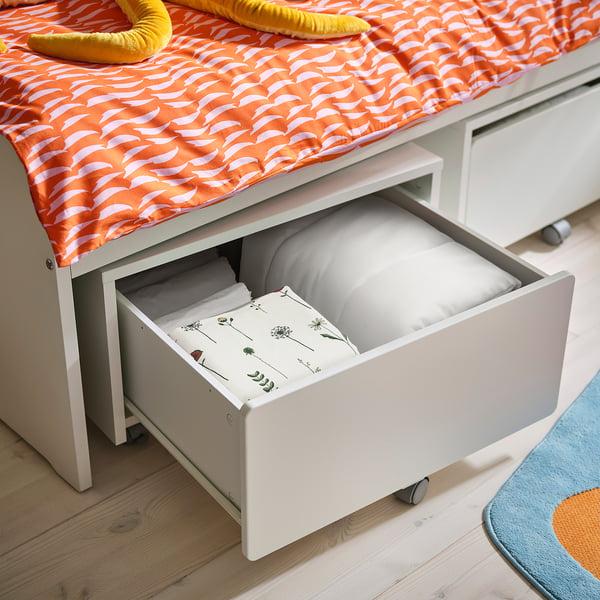 IKEA SLÄKT Storage Box With Casters White 24 3/8x24 3/8x13 3/4 "