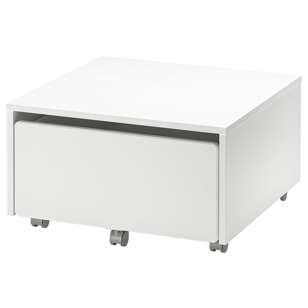 IKEA SLÄKT Storage box with casters white 24 3/8x24 3/8x13 3/4 "