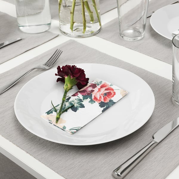 IKEA SMAKSINNE Paper Napkin Multicolor/flower 13x13 "