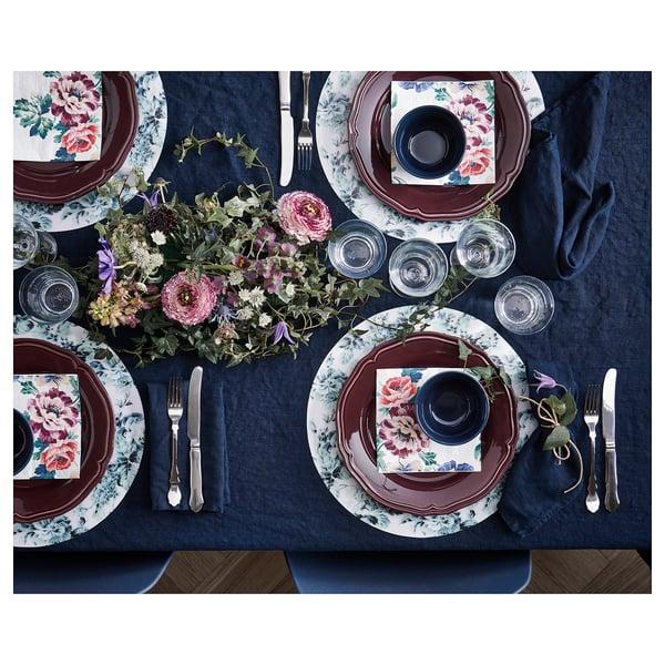 IKEA SMAKSINNE Paper Napkin Multicolor/flower 13x13 "