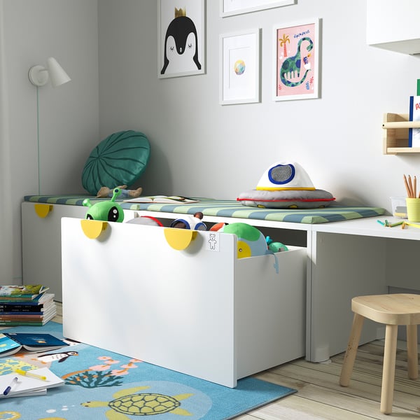 IKEA SMÅSTAD Bench With Toy Storage White/white 35 3/8x20 1/2x18 7/8 "