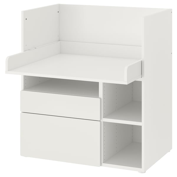 IKEA SMÅSTAD Desk white white/with 2 drawers 35 3/8x31 1/2x39 3/8 "