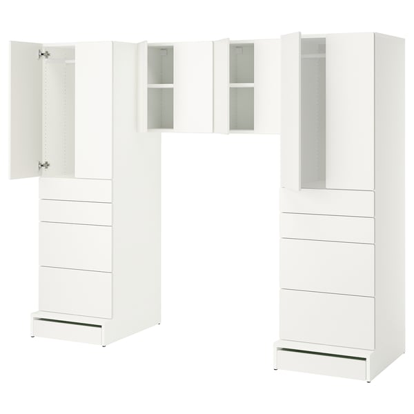IKEA SMÅSTAD / UPPFÖRA Storage combination white/white 94 1/2x25 5/8x77 1/8 "