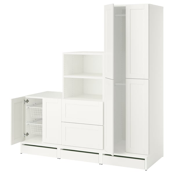IKEA SMÅSTAD / UPPFÖRA Storage combination white/with frame 70 7/8x25 5/8x77 1/8 "