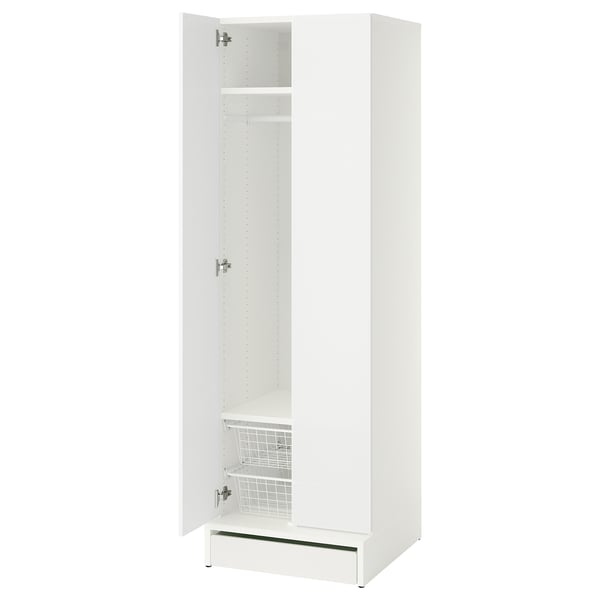 IKEA SMÅSTAD / UPPFÖRA Wardrobe white/white 23 5/8x25 5/8x77 1/8 "