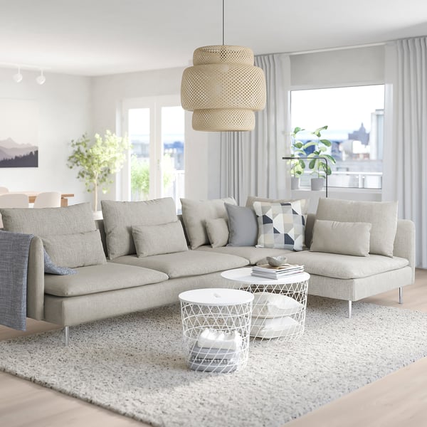 IKEA SÖDERHAMN Sectional 4-seat Corner With Open End/Viarp Beige/brown