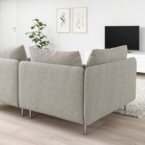IKEA SÖDERHAMN Sofa With Open End/Viarp Beige/brown