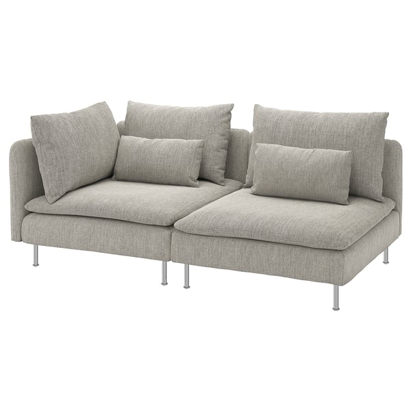 IKEA SÖDERHAMN Sofa with open end/Viarp beige/brown