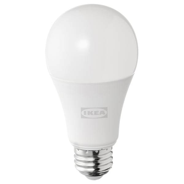 IKEA SOLHETTA LED bulb E26 1600 lumen dimmable/globe opal