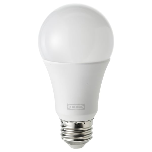 IKEA SOLHETTA LED bulb E26 1600 lumen dimmable/globe opal