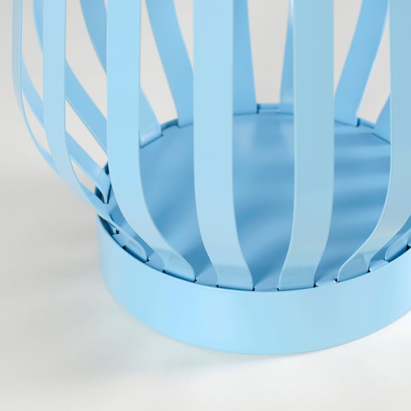 IKEA SOLVINDEN LED Floor Lamp Blue/stripe Battery Operated 17 "