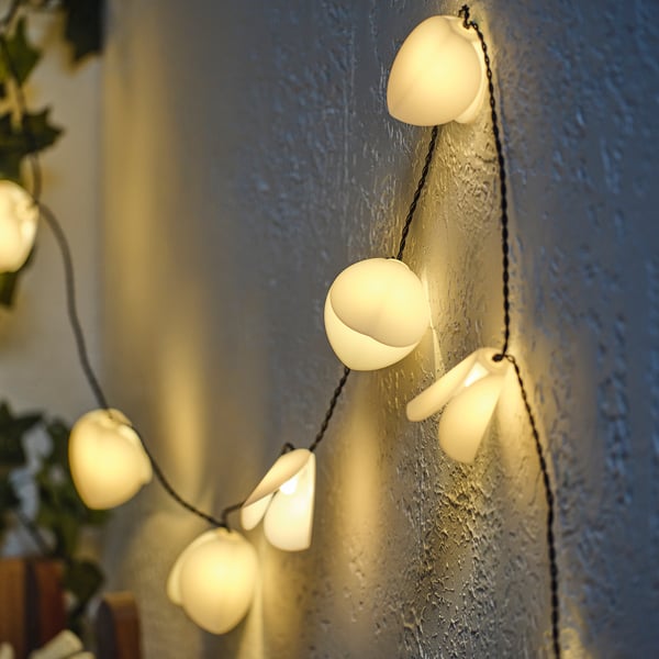 IKEA SOLVINDEN LED String Light With 12 Lights Battery Operated/leaf