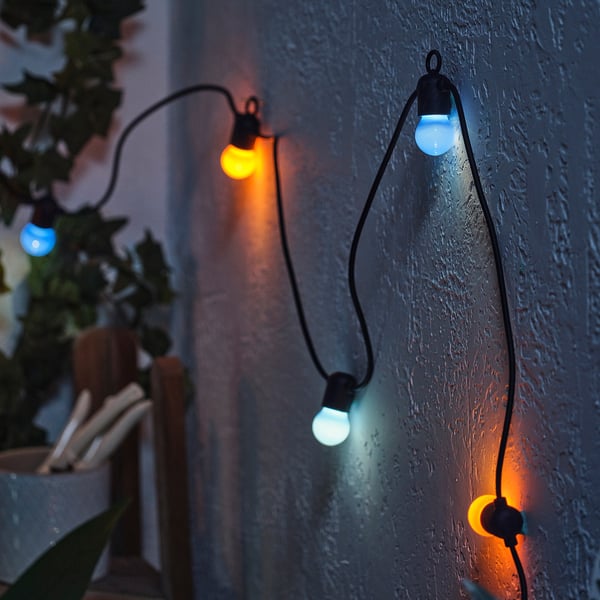 IKEA SOLVINDEN LED String Light With 12 Lights Battery Operated/outdoor Multicolor